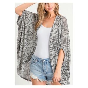 NEW Animal Print Cardigan / Zebra